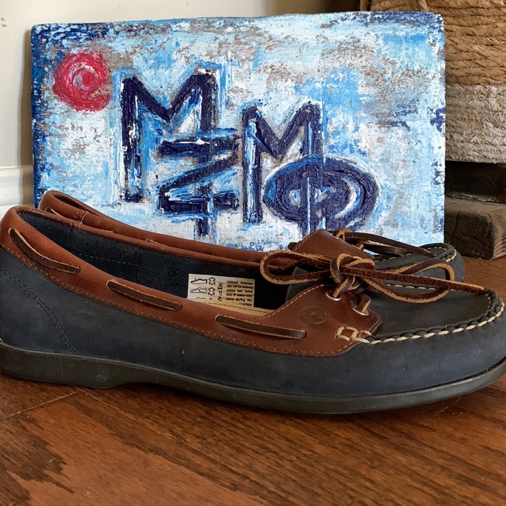 RARE Orca Bay HANDMADE “Bahamas” Leather sailing Shoes Sz 40